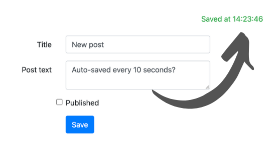 Livewire Post Auto-Save Draft